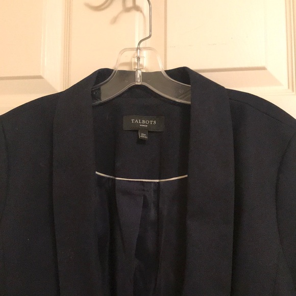 Talbot Women’s Size 12 Dark Blue Blazer - Picture 3 of 4
